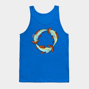 Three fishes in circle Tank Top